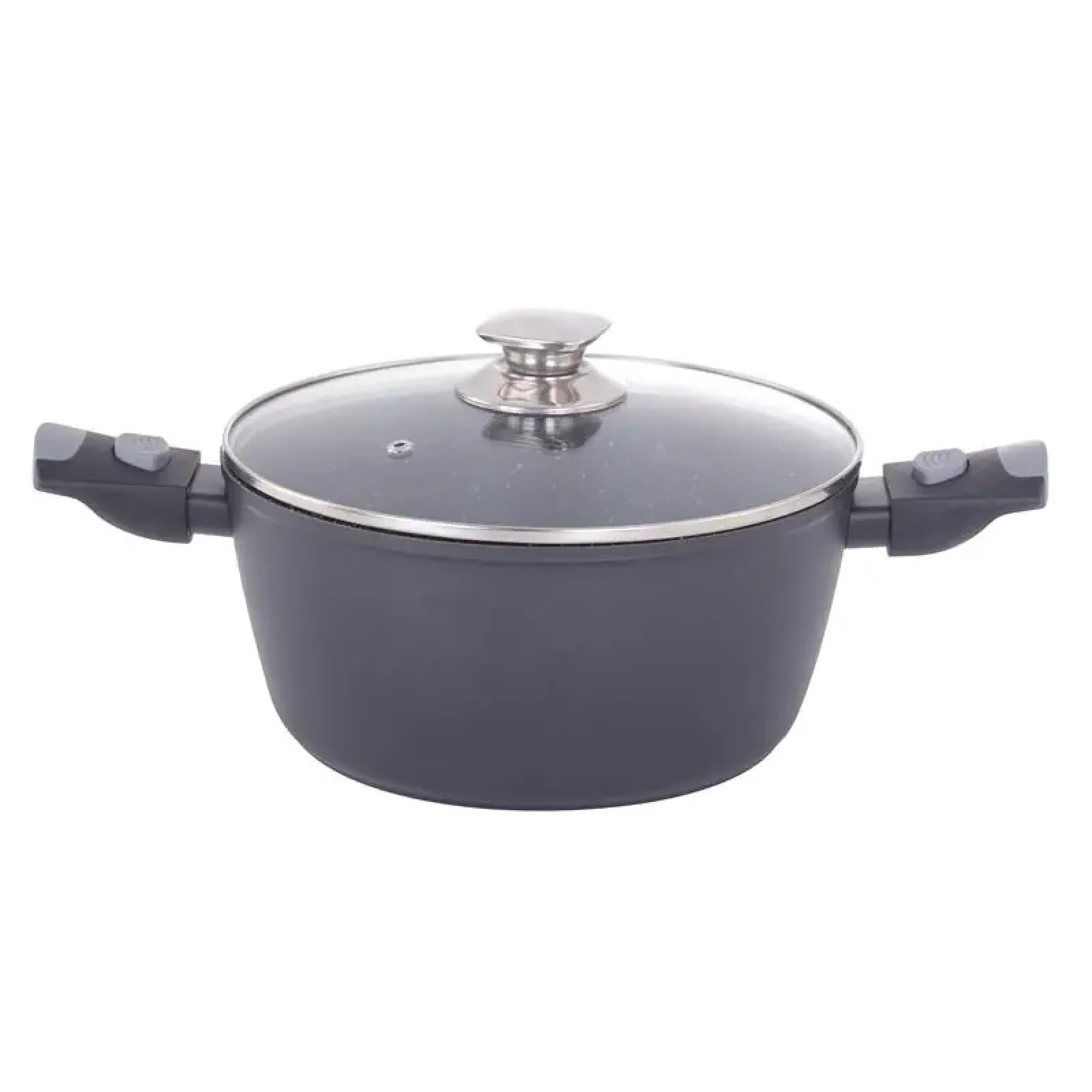 Каструля зі скляною кришкою Ardesto Gemini Bari, 3.9л, алюміній, Black (AR1939AC) UA