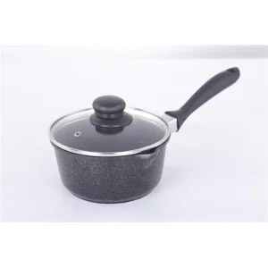 Ківш зі скляною кришкою Ardesto Gemini Anzio, 1.2л, алюміній, Black (AR2412GES) UA