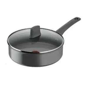 Сотейник з кришкою Tefal Renewal, 24см, алюміній, бакеліт, скло, сірий (C4263243) UA