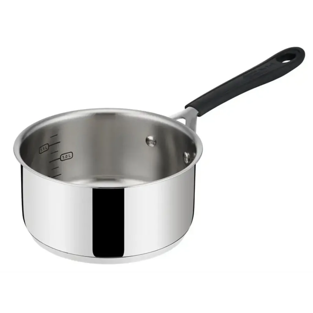 Ківш з кришкою Tefal Jamie Oliver Home Cook, 18см, 2.2л, нержавіюча сталь, силікон, скло (E3182375) UA
