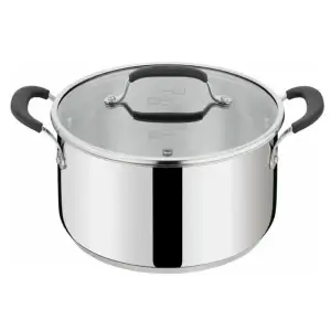 Каструля з кришкою Tefal Jamie Oliver Home Cook, 24см, 5.4л, нержавіюча сталь, силікон, скло (E3184655) UA
