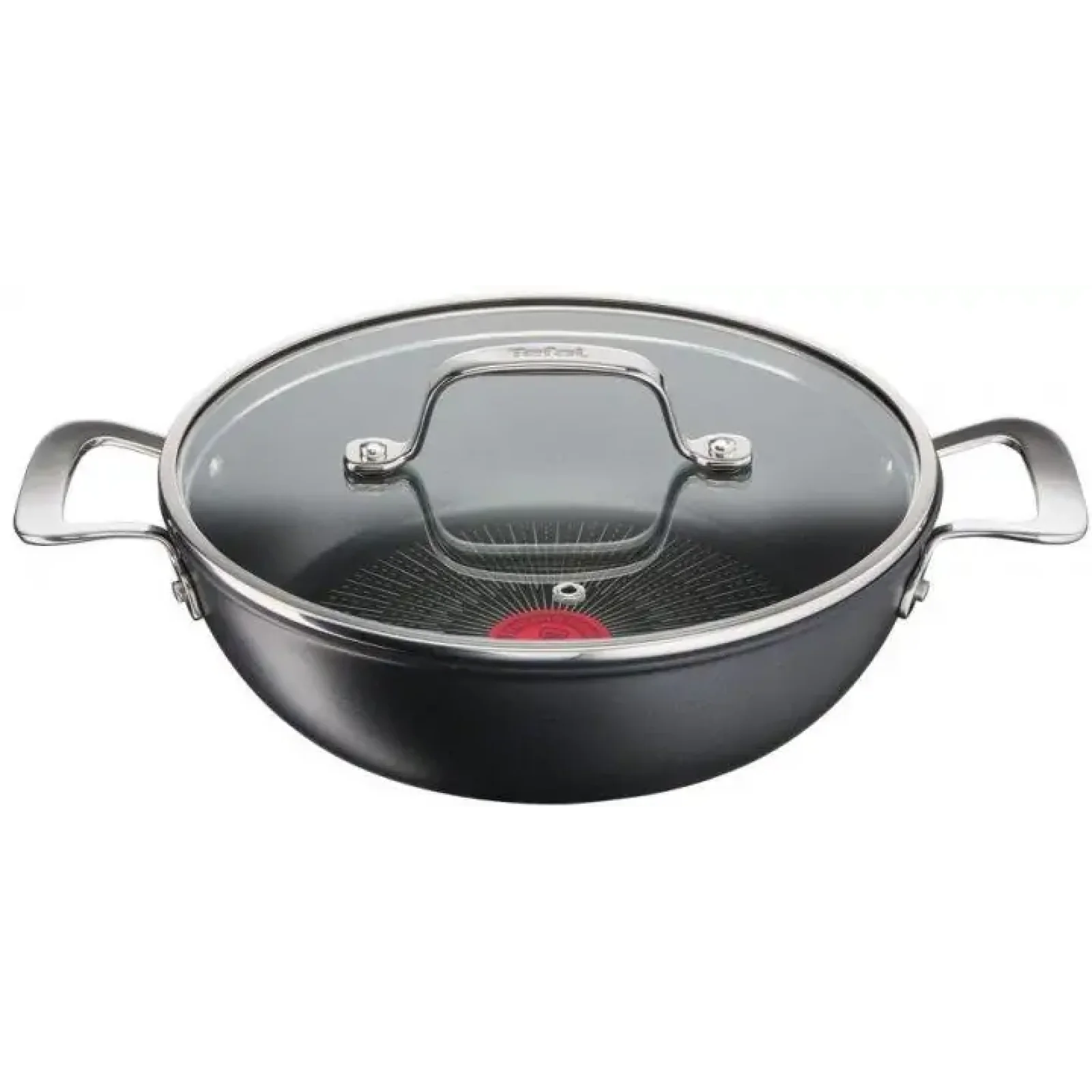 Сотейник з кришкою Tefal Unlimited, 26см, 2.5л, алюміній,скло, чорний (G2557172) UA