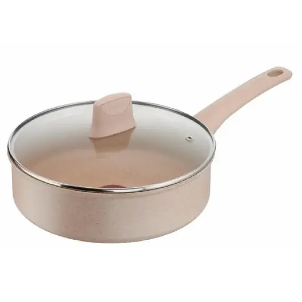Сотейник Tefal Delight, з кришкою, 24см, алюміній, бпкеліт, бежевий (G2933202) UA