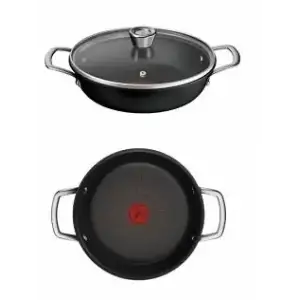 Сотейник Tefal Excellence+, з кришкою, 24см, алюміній, скло, бакеліт, чорний (G3308802) UA