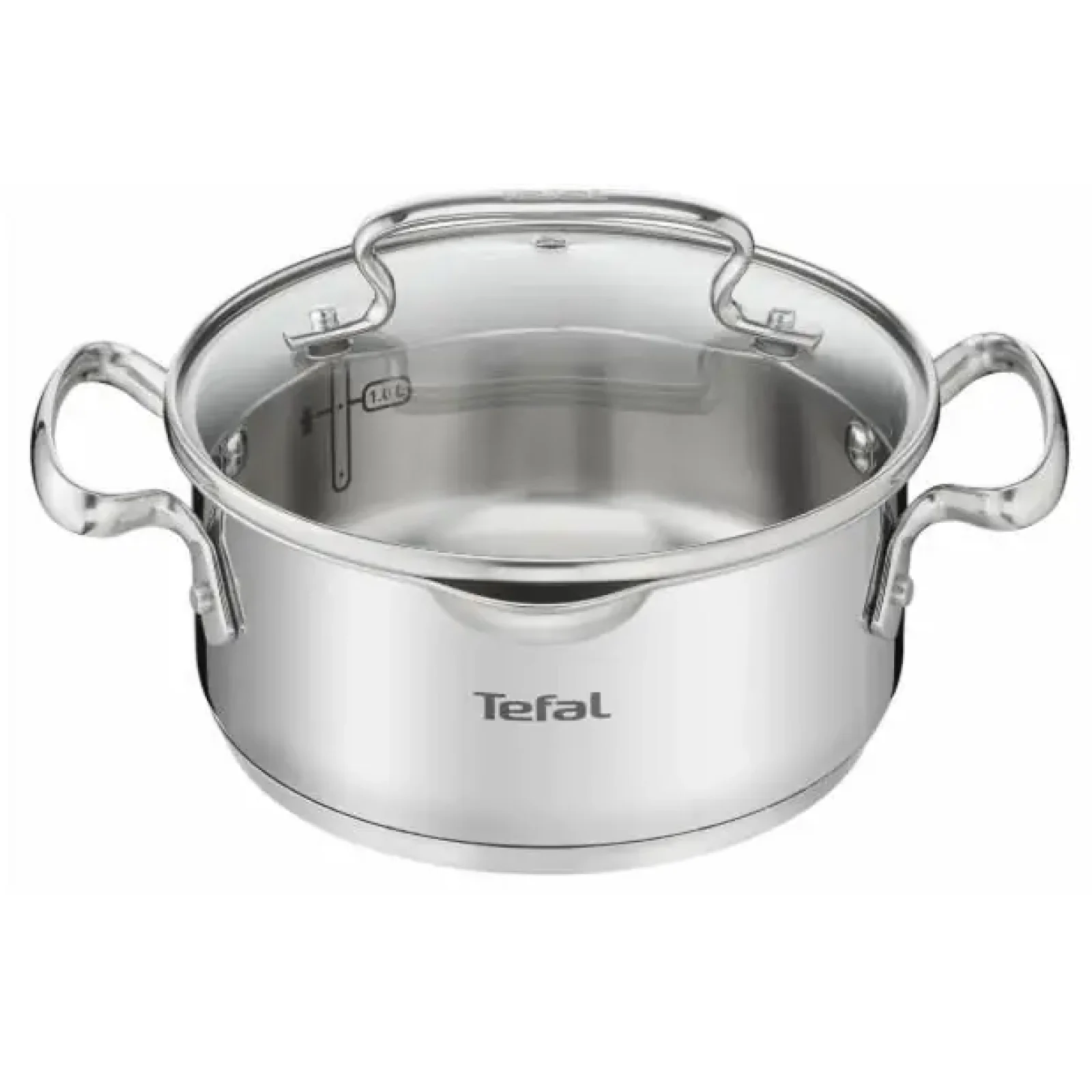Каструля Tefal DUETTO+, 5л, з кришкою, нержавюча сталь, скло (G7194656) UA