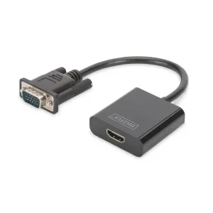 Адаптер DIGITUS VGA > HDMI (M/F), Full HD (DA-70473) UA