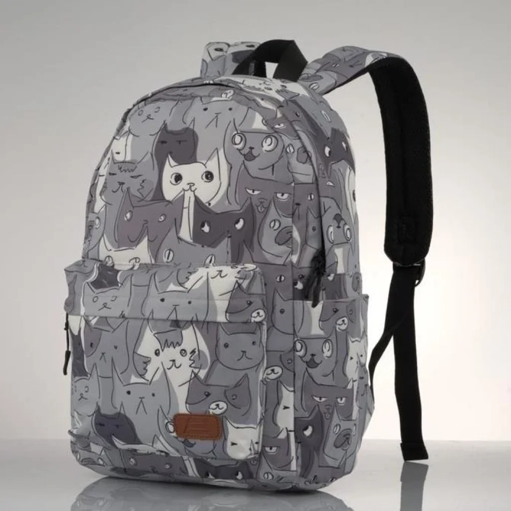 Рюкзак 2Е, TeensPack Cats, серый UA