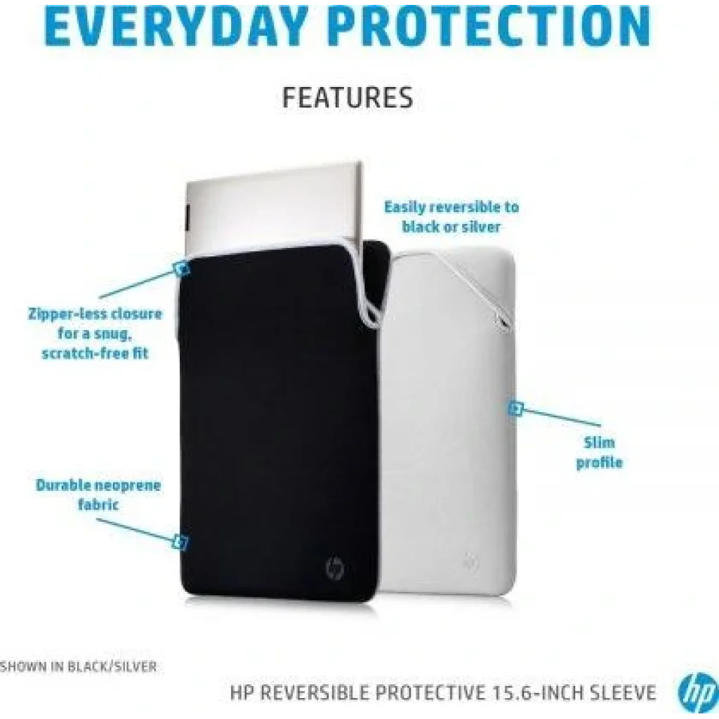 Чехол HP 15 Reversible Protective Blk/Slv Sleeve, 2F2K5AA UA