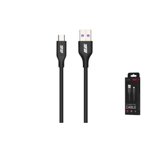 Кабель заряджання/синхронізації 2E USB-A > microUSB, 1м, Glow, чорний, 2E-CCAM-BL UA