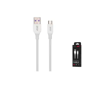 Кабель заряджання/синхронізації 2E USB-A > microUSB, 1м, Glow, білий, 2E-CCAM-WH UA