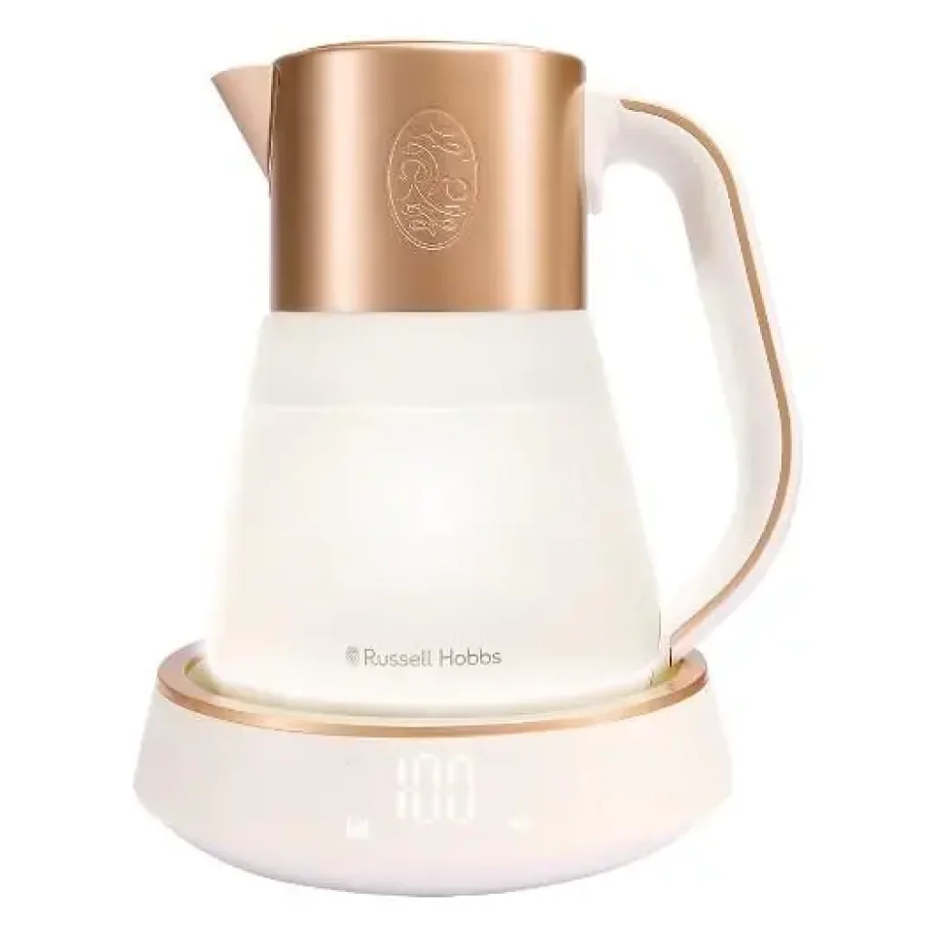 Електрочайник Russell Hobbs Calm, 1.7л, скло, біло-мідний (27450-70) UA