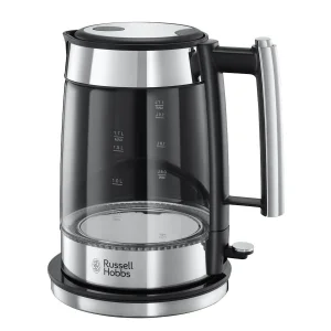 Електрочайник Russell Hobbs Elegance, 1.7л, скло, сріблясто-чорний, 23830-70 UA