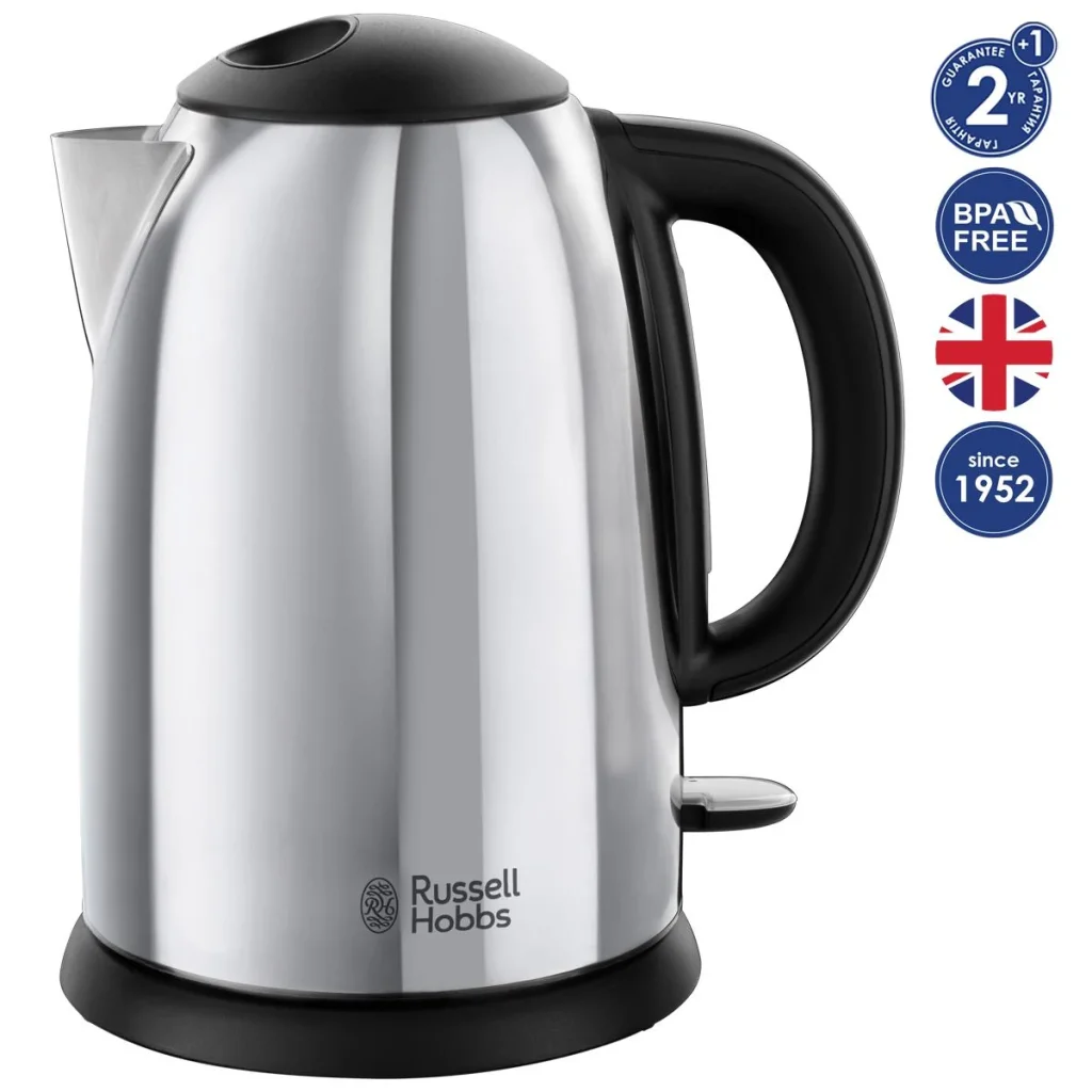 Електрочайник Russell Hobbs Victory, 1.7л, метал , сріблясто-чорний, 23930-70 UA