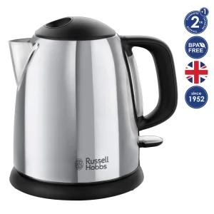 Електрочайник Russell Hobbs Victory, 1л, метал , сріблясто-чорний, 24990-70 UA
