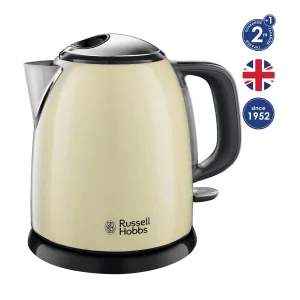 Електрочайник Russell Hobbs Colours Plus Mini, 1л, метал , бежево-чорний, 24994-70 UA