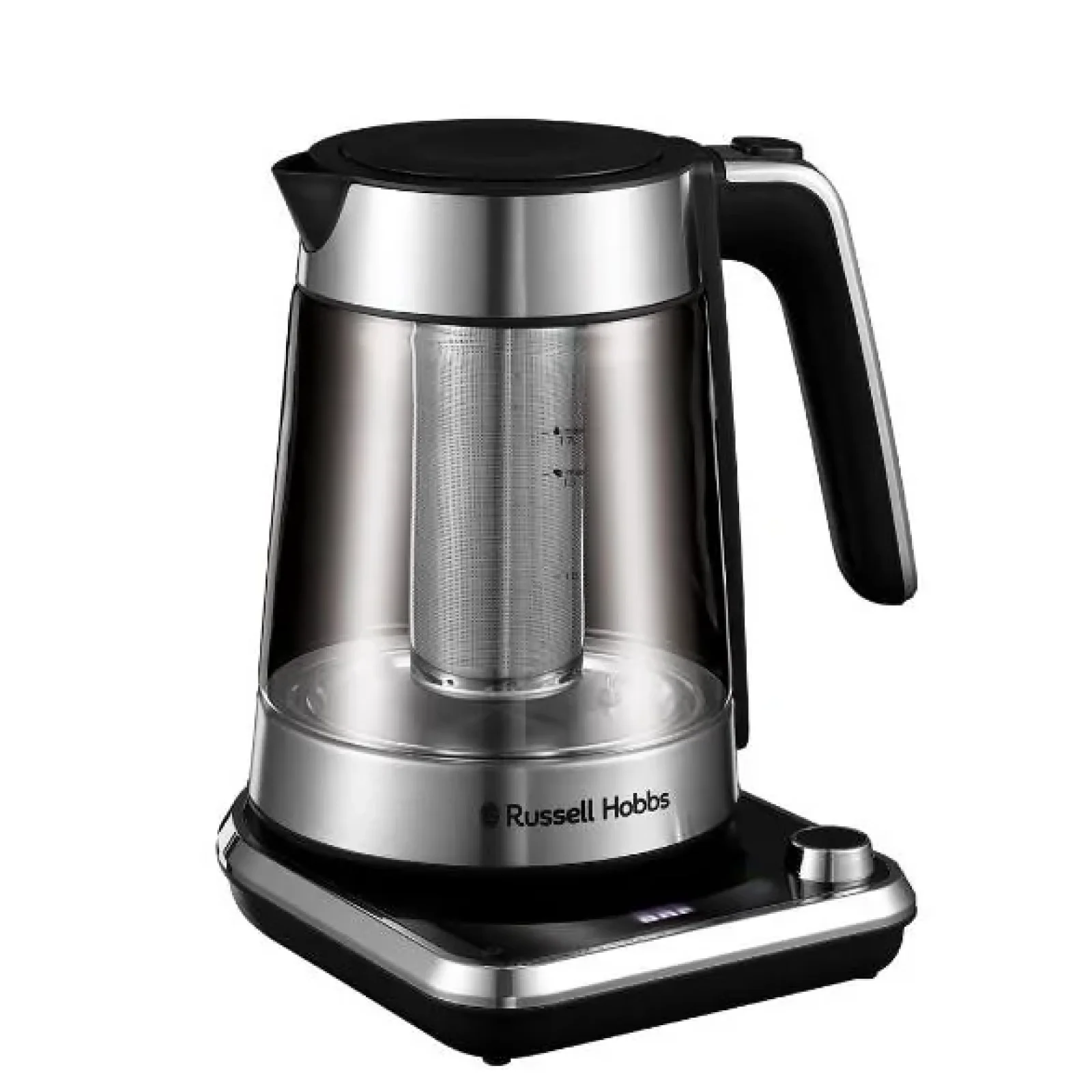 Електрочайник Russell Hobbs Attentiv Kettle, 1.7л, Strix, скло, база зі сховищем для шнура, сірий, 26200-70 UA