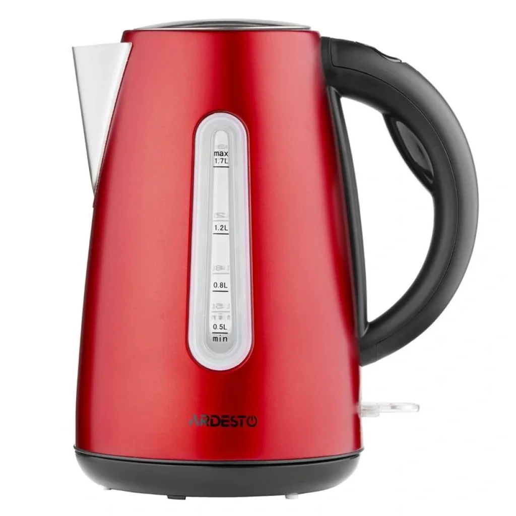 Електрочайник Ardesto EKL-F300R 1.7л/2150Вт/strix контроль/нерж.сталь/червон. UA