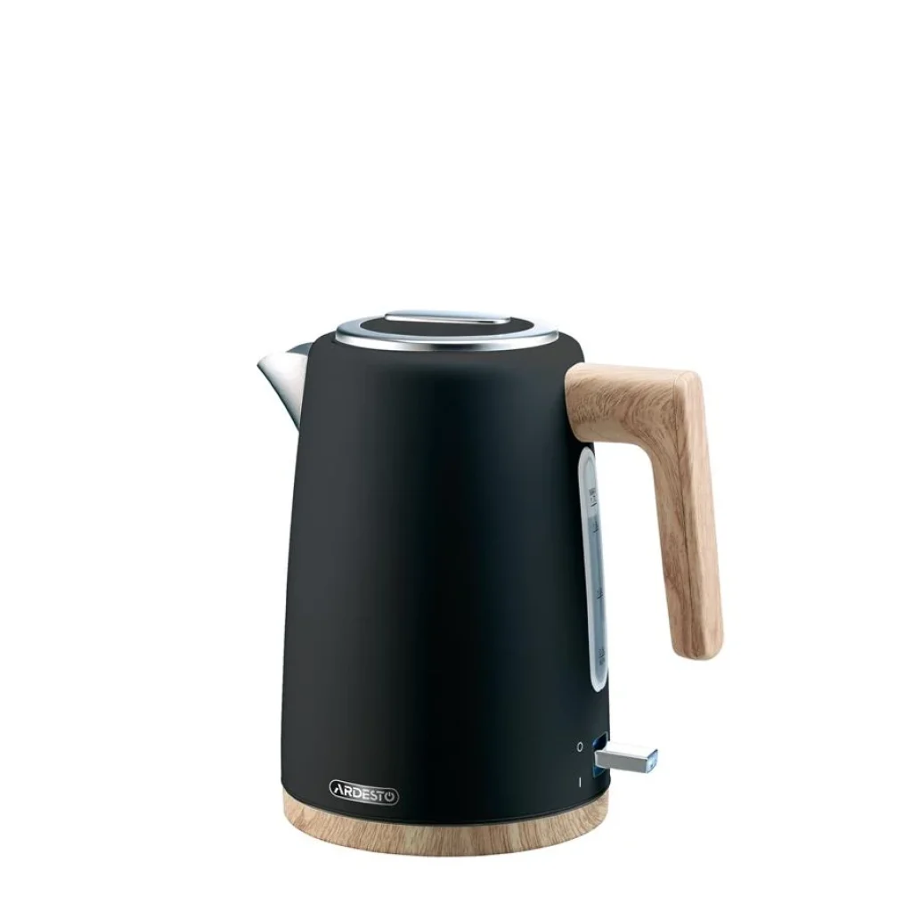 Електрочайник Ardesto EKL-F420BWD, 1.7л, метал, мат, Strix, чорний UA