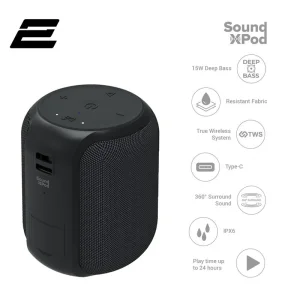 Акустическая система 2E SoundXPod TWS, MP3, Wireless, Waterproof Black, 2E-BSSXPWBK UA