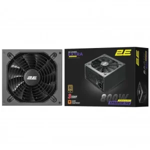 Блок живлення 2E GAMING Extra Power (800W), >90%, 80+ Gold, 140мм, 1xMB 24pin(20+4), 2xCPU 8pin(4+4), 3xMolex, 6xSATA, 4xPCIe 8pin(6+2), Modular (2E-EP800GM-140) UA
