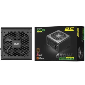 Блок живлення 2E GAMING Solid Power (650W), >85%, 80+ Bronze, 120мм, 1xMB 24pin(20+4), 2xCPU 8pin(4+4), 3xMolex, 6xSATA, 4xPCIe 8pin(6+2), Semi Modular (2E-SP650BRSM-120) UA