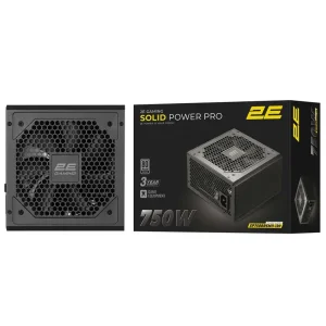 Блок живлення 2E GAMING Solid Power Pro ATX3.1 GEN5.0 (750W), >85%, 80+ Bronze, 120мм, 1xMB 24pin(20+4), 2xCPU 8pin(4+4), 3xMolex, 6xSATA, 4xPCIe 8pin(6+2), 1x (2E-SP750BRSMII-120) UA