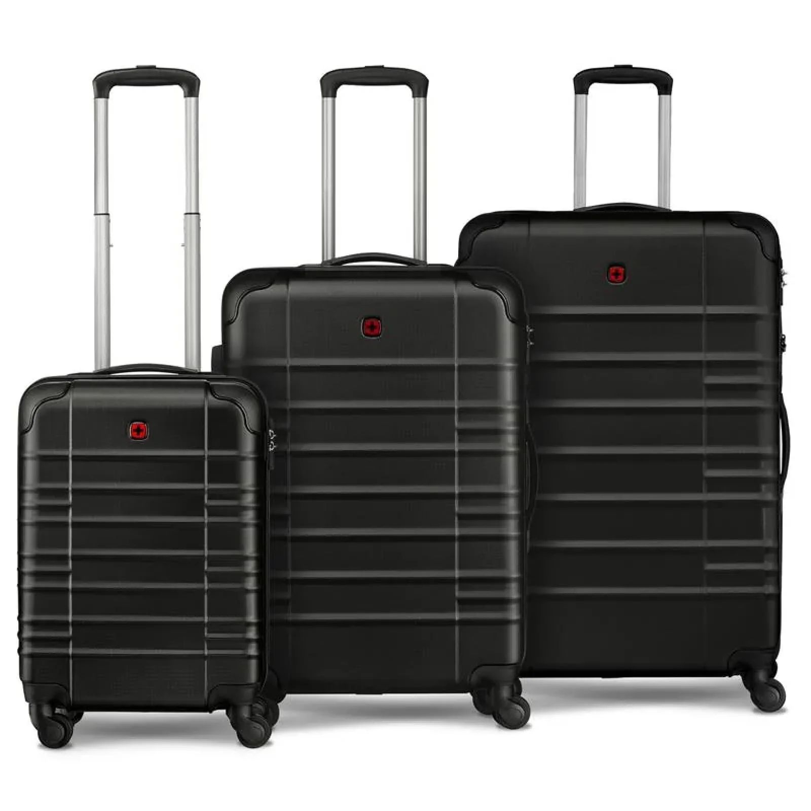 Набір валіз Wenger, Amplar 3 в 1, (S,M,L), пластик, 4 колеса, чорний, 653149 UA