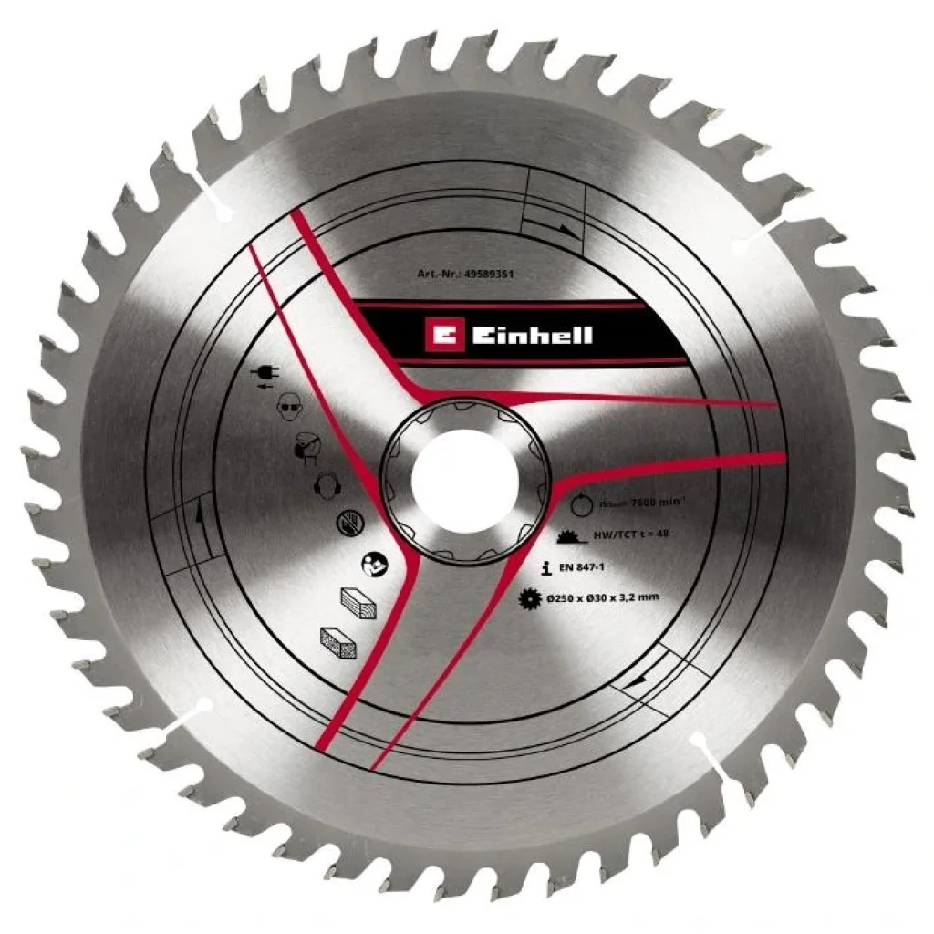 Диск пиляльний TCT KWB для торцевої пилки Einhell, 250х30 мм, 48 зубів, 589351 UA