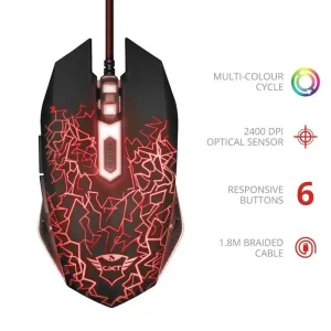 Миша Trust GXT105 IZZA, USB-A, Чорний (24618_TRUST) UA