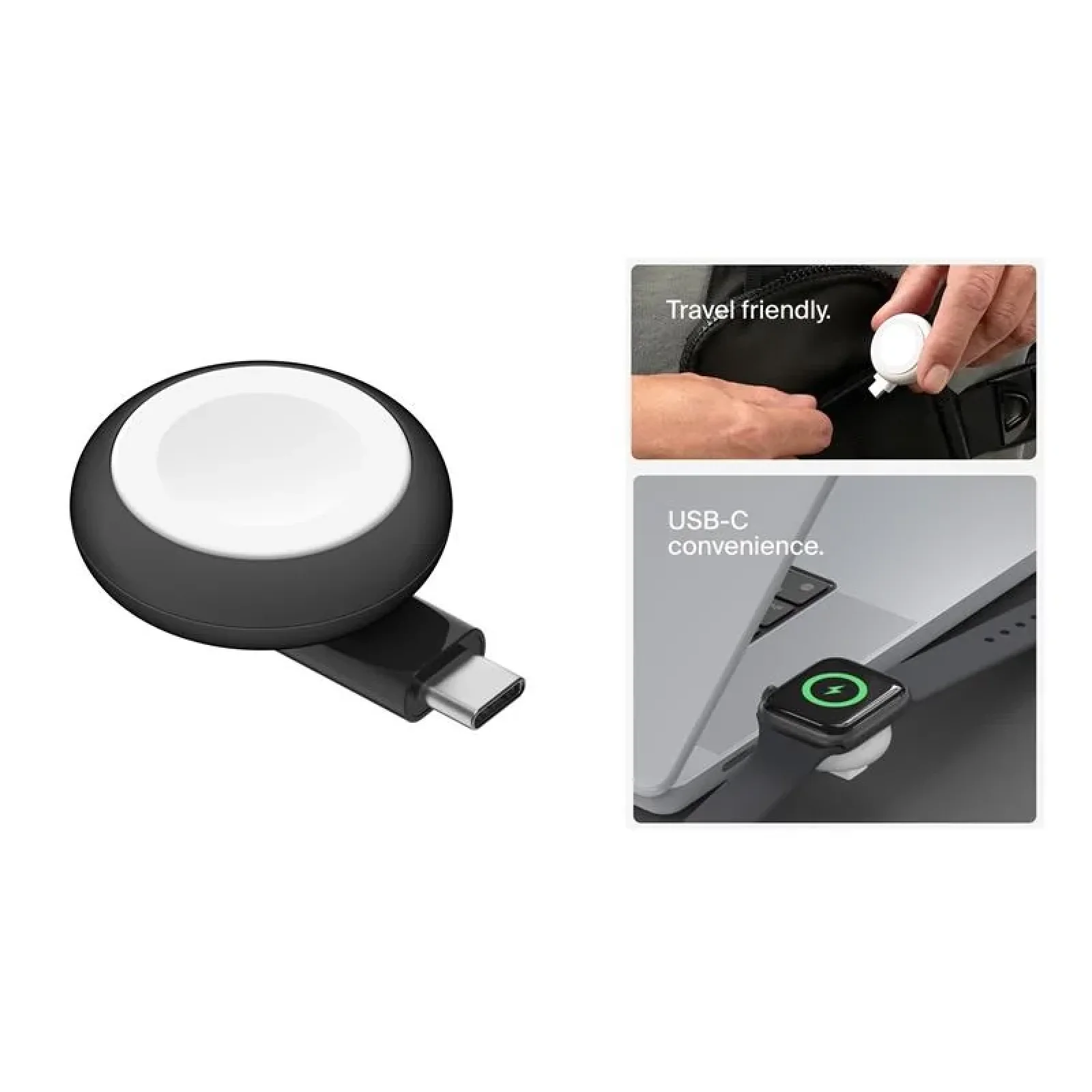 Зарядний пристрій бездротовий Belkin USB-C Apple Watch Charger, чорний, WIZ022GLBK-B1 UA