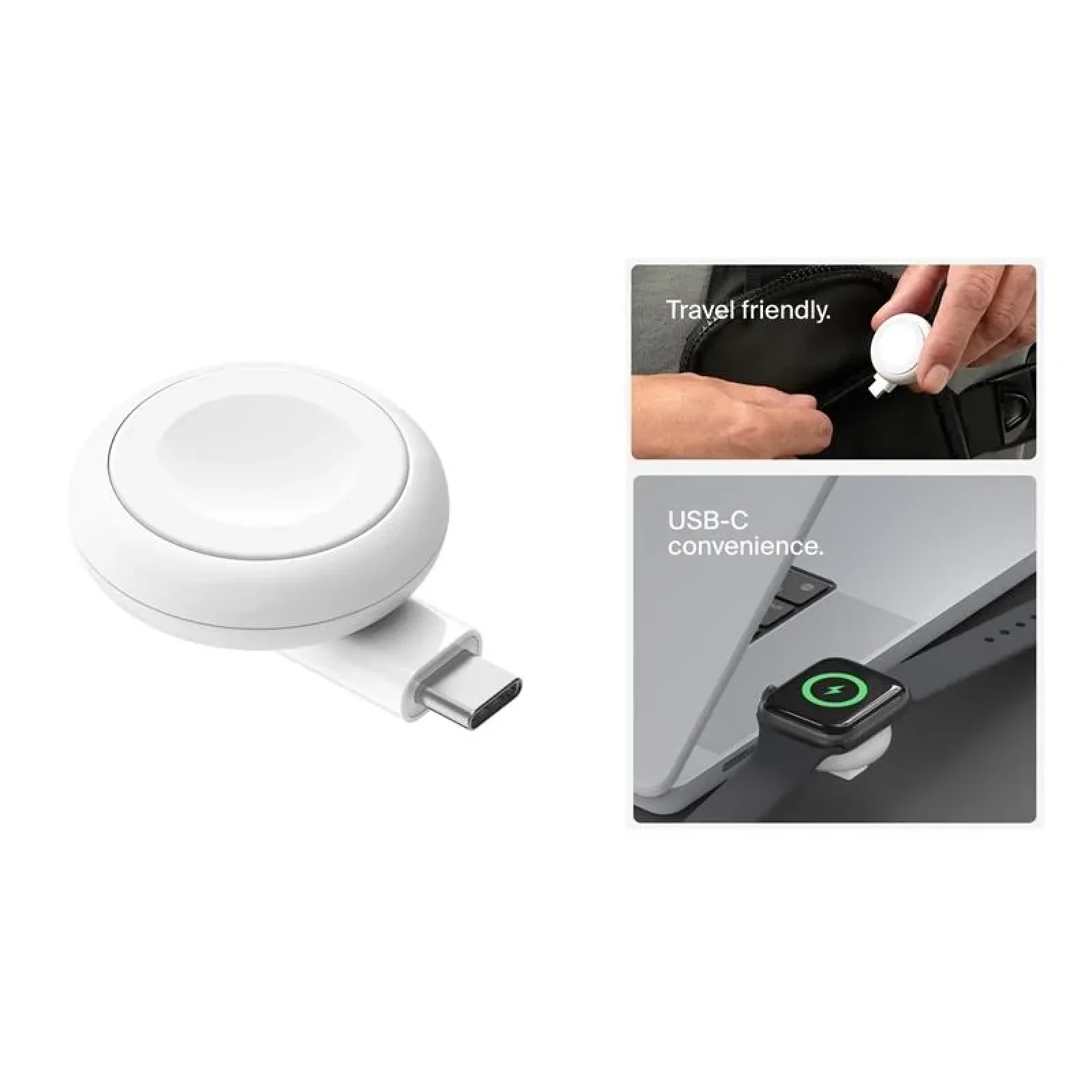 Зарядний пристрій бездротовий Belkin USB-C Apple Watch Charger, білий, WIZ022GLWH-B1 UA