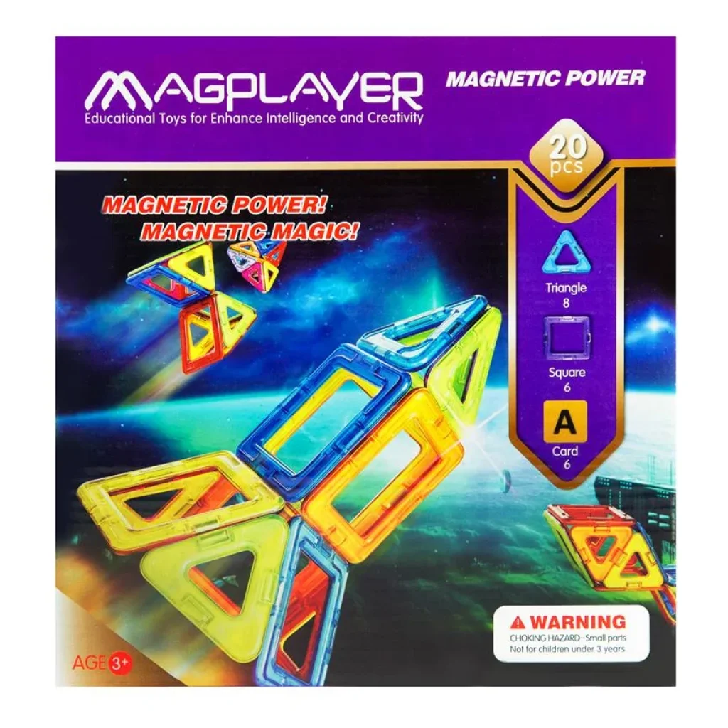 Конструктор Magplayer магнітний набір 20 ел. MPA-20 UA