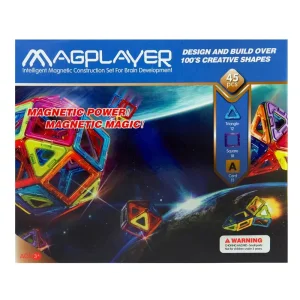 Конструктор Magplayer магнітний набір 45 ел. MPA-45 UA