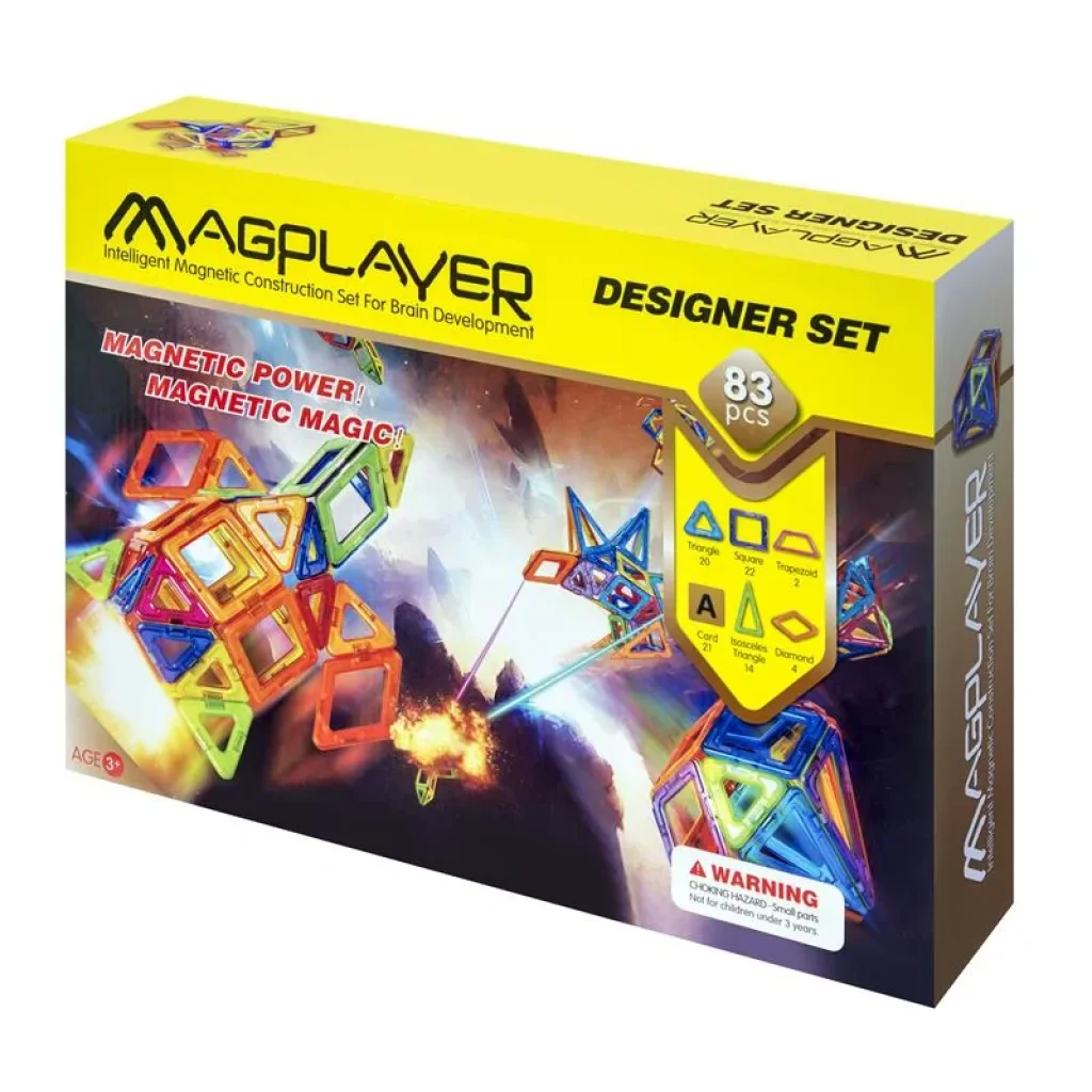 Конструктор Magplayer магнітний набір 83 ел. MPA-83 UA
