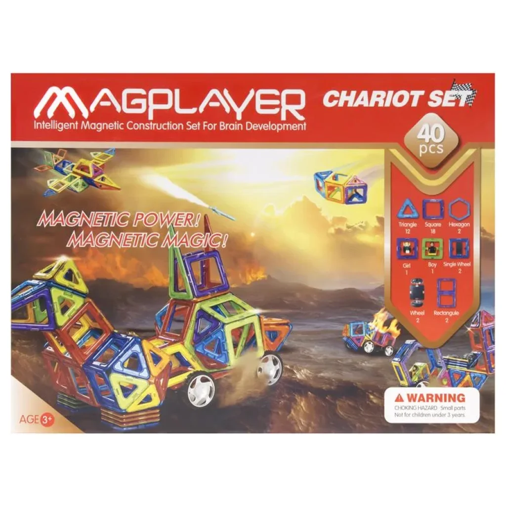 Конструктор Magplayer магнітний набір 40 ел. MPB-40 UA