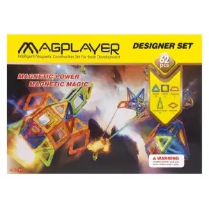 Конструктор Magplayer магнитный набор 62 эл. MPB-62 UA