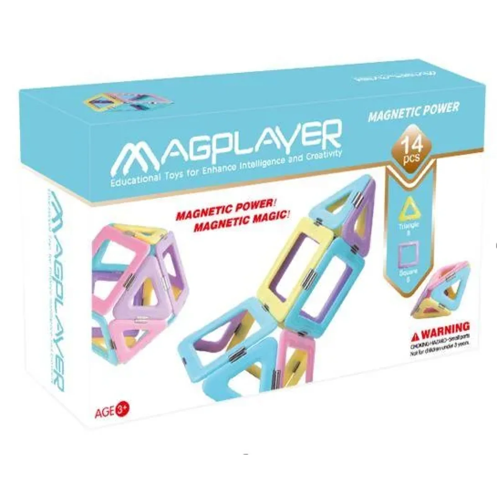 Конструктор Magplayer магнитный набор 14 эл. MPH2-14 UA