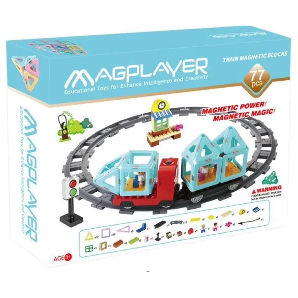 Конструктор Magplayer Поїзд 77 ел. MPH2-77 UA