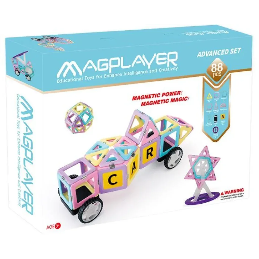 Конструктор Magplayer магнітний набір 88 ел. MPH2-88 UA