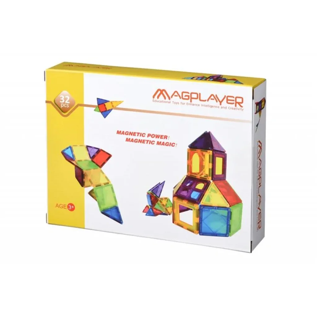 Конструктор Magplayer магнітні плитки 32 ел. MPL-32 UA