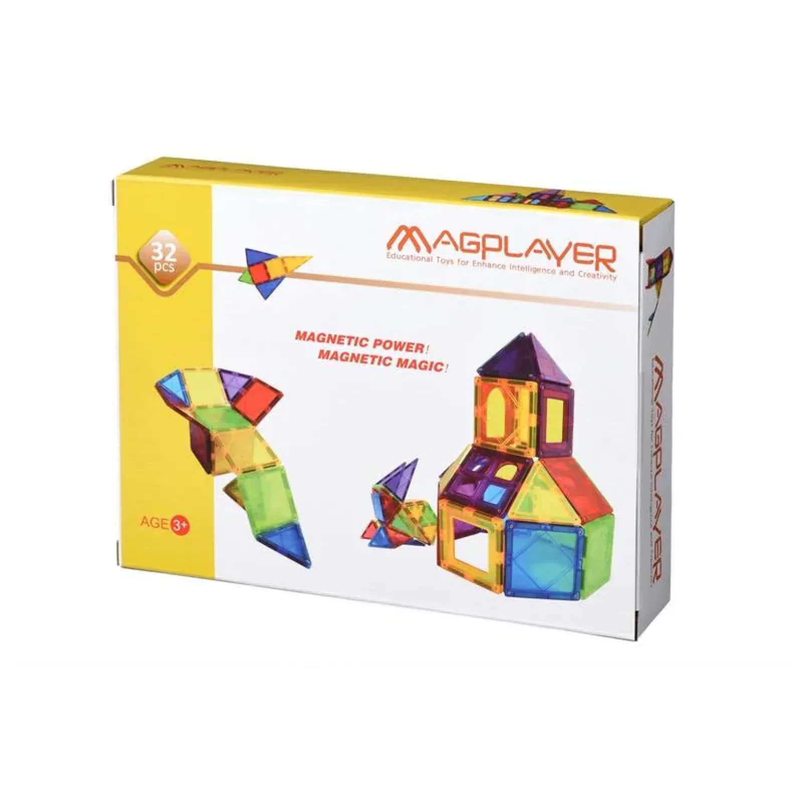 Конструктор Magplayer магнітні плитки 32 ел. MPL-32 UA