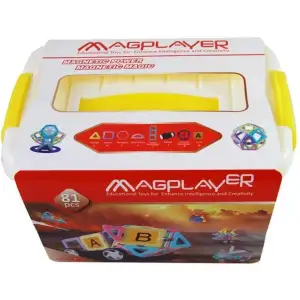 Конструктор Magplayer магнитный набор бокс 81 эл. MPT2-81 UA