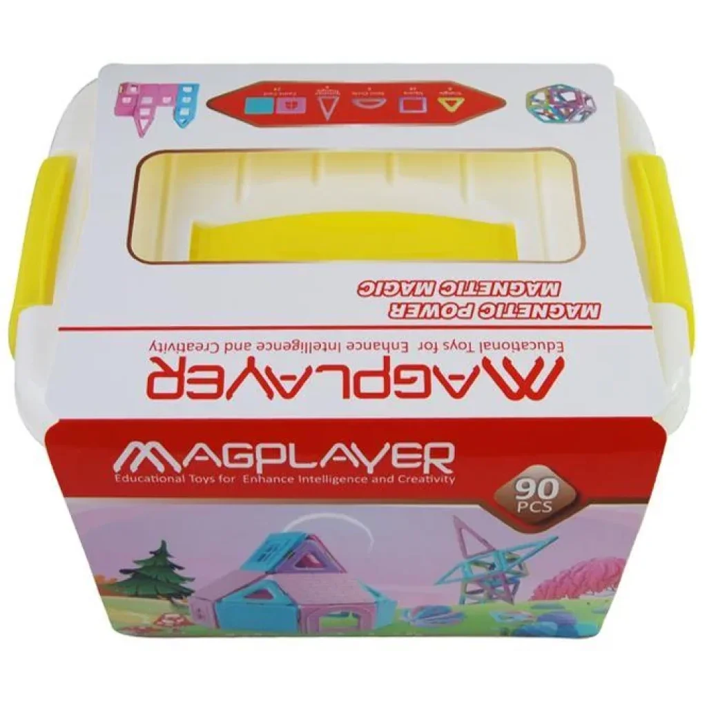 Конструктор Magplayer магнітний набір бокс 90 ел. MPT2-90 UA