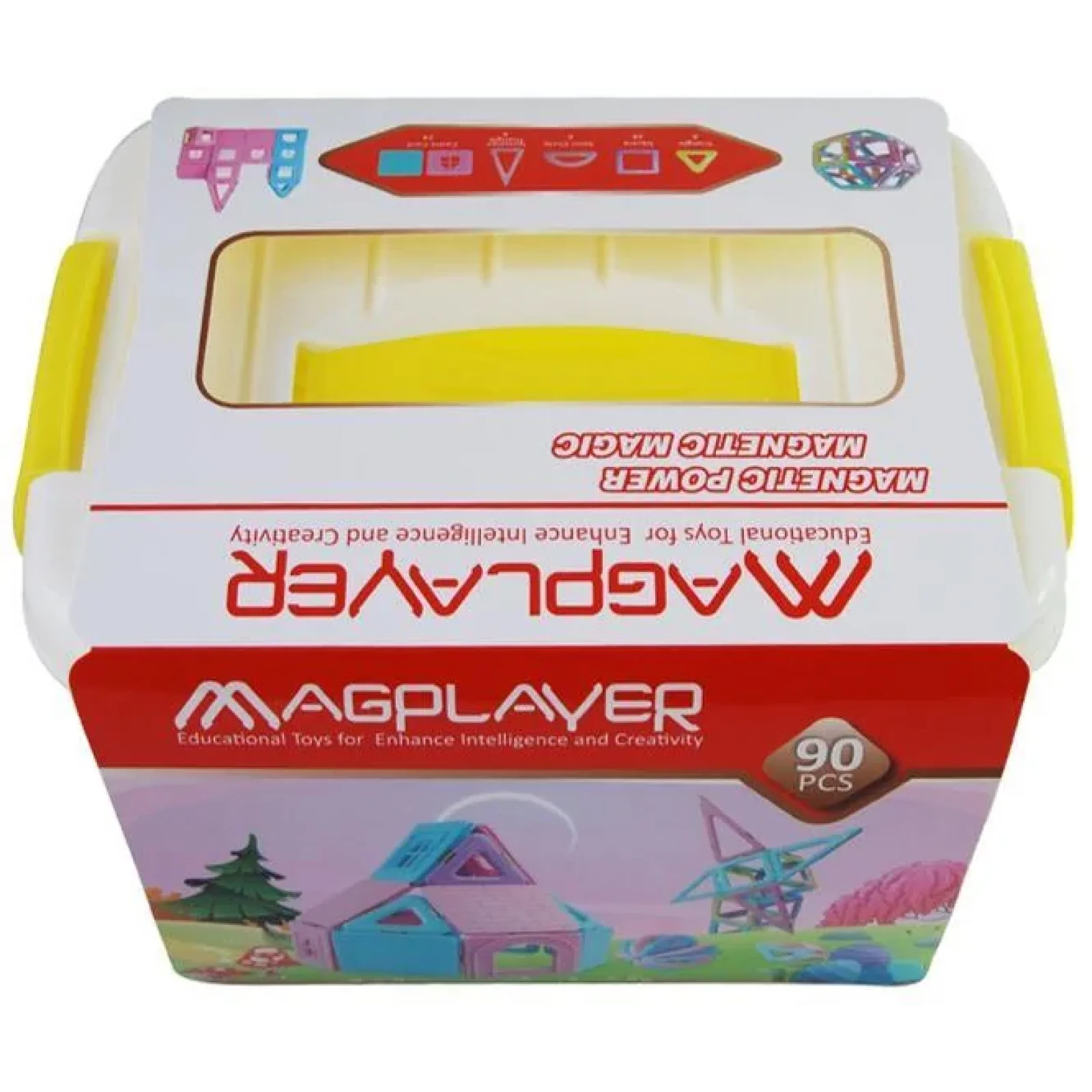 Конструктор Magplayer магнітний набір бокс 90 ел. MPT2-90 UA