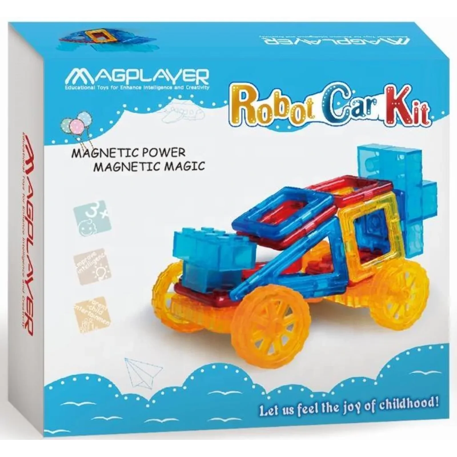 Конструктор Magplayer магнитный набор 32 эл. MPX-32 UA