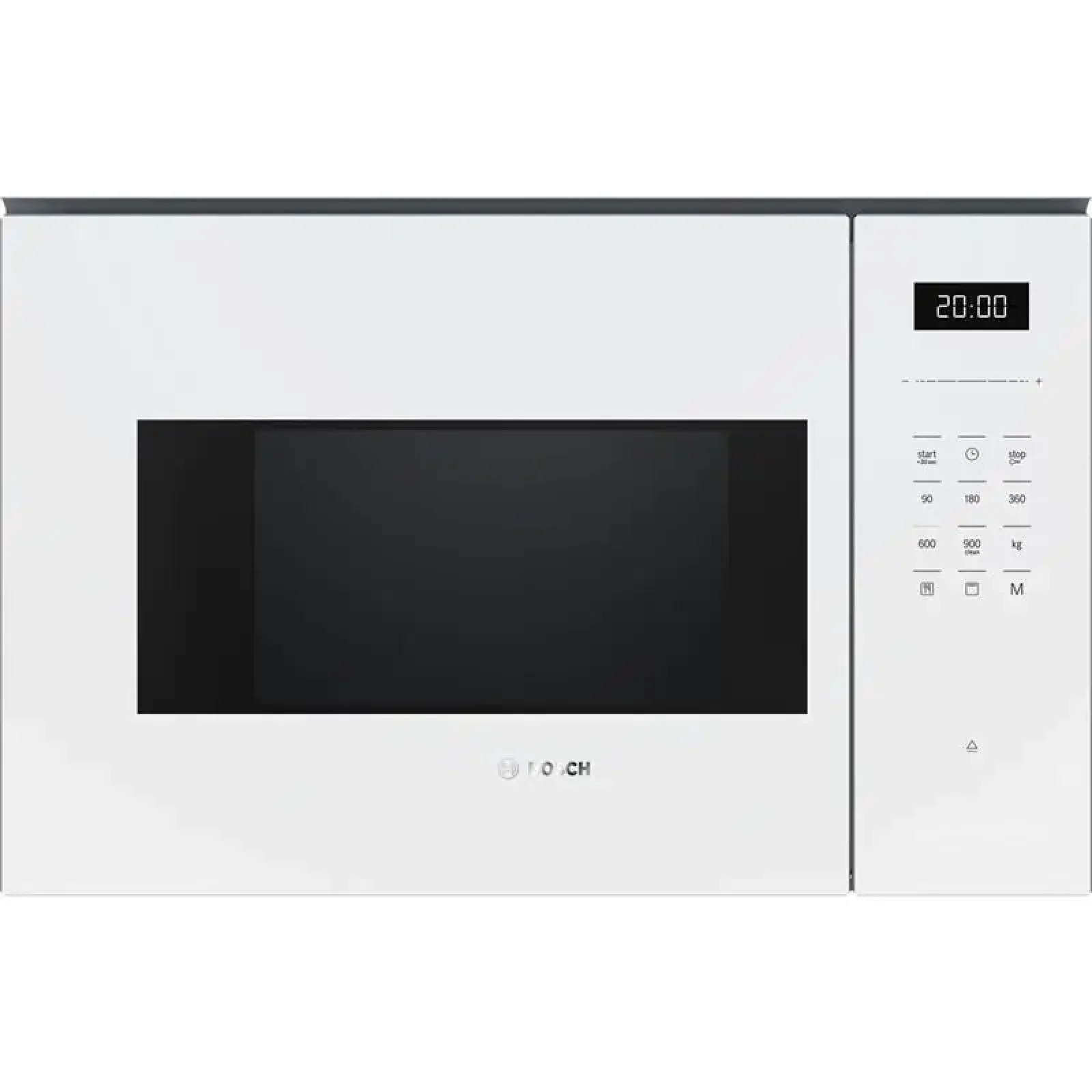 Мікрохвильова піч Siemens вбудована, 25л, електр. керув., 900Вт, гриль, дисплей, білий (BEL554MW2) UA