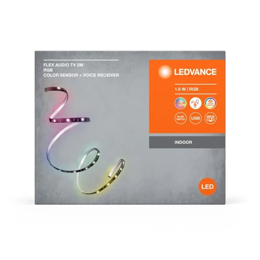 Стрічка світлодіодна LEDVANCE FLEX AUDIO TV 1,8W, 2M RGB COLORSEN USB, 4099854095283 UA