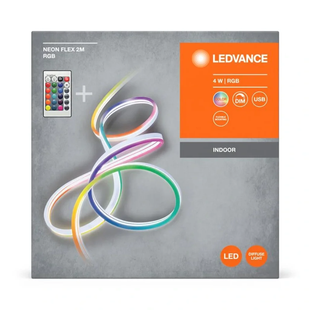 Стрічка світлодіодна LEDVANCE NEON FLEX 4W, 2M RGB USB RC, 4099854095306 UA
