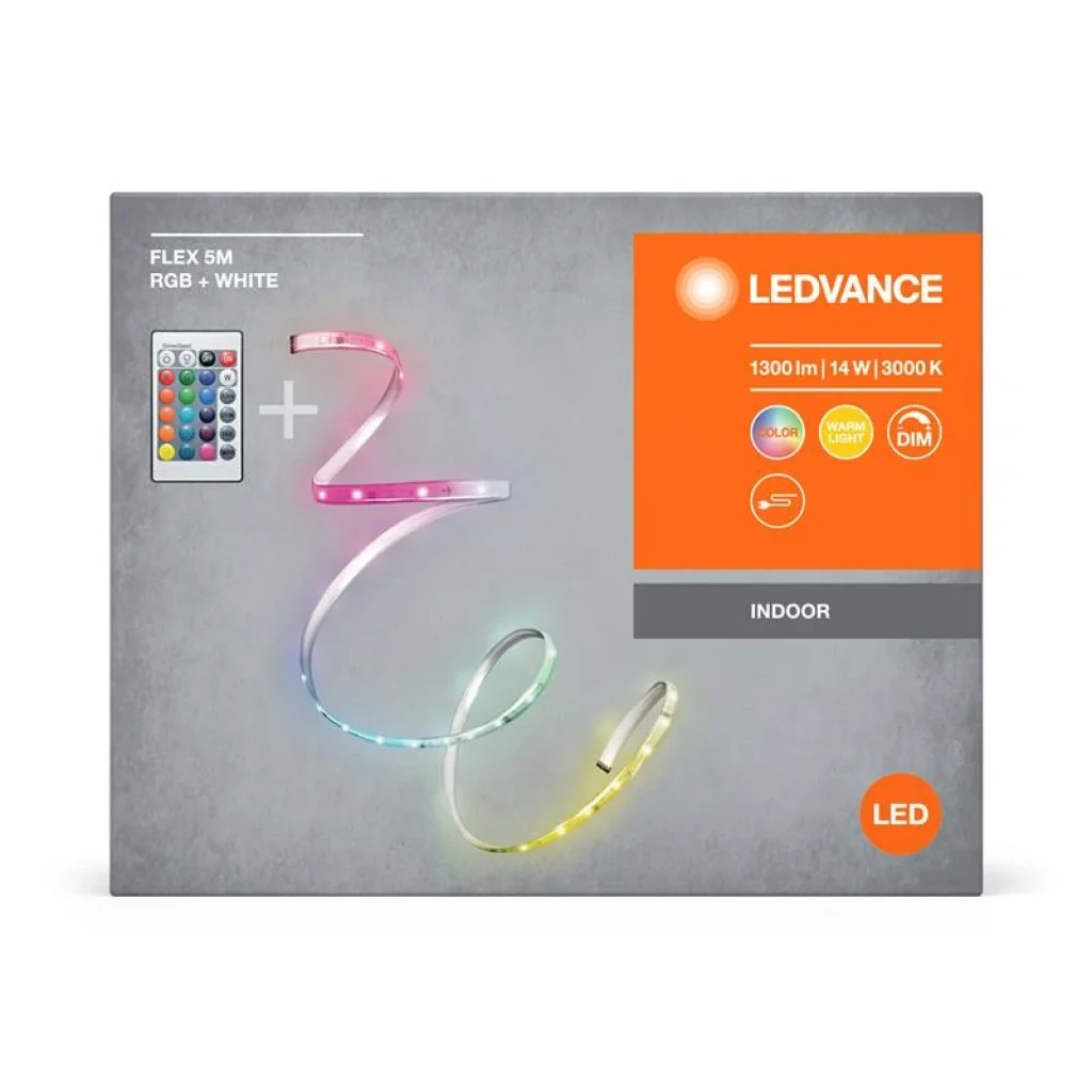 Стрічка світлодіодна LEDVANCE FLEX 14W, 1300Lm, 5M RGB 3000K RC, 4099854095443 UA