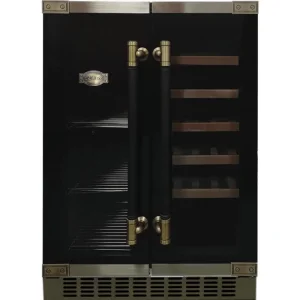 Холод. для вина Kaiser K64800AD, 82х57х60см, 1 дв., Холод.від. - 145л, B, Полиць - 8, Пляш.- 66шт, Темп.зон - 2, Чорний (скло) UA